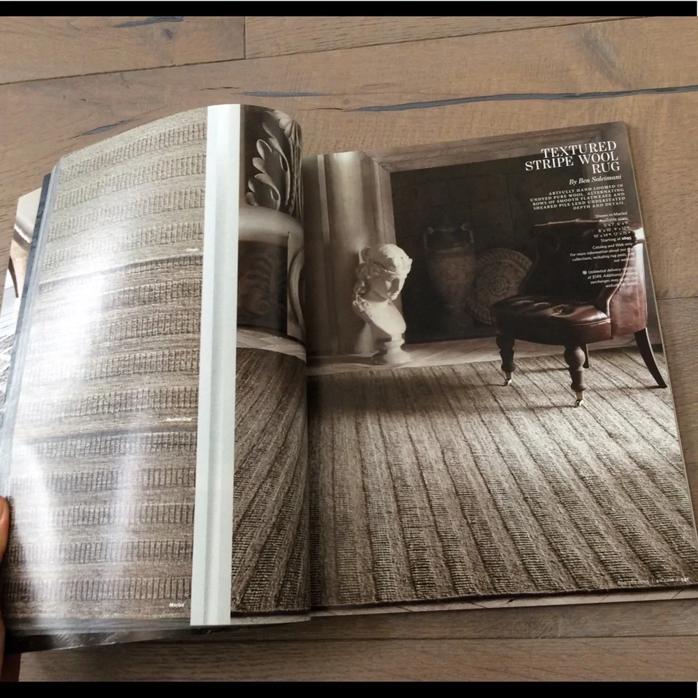 RH restoration hardware catalog table look book